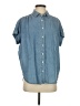J. McLaughlin Blue Short Sleeve Button-Down Shirt Size XS - photo 1