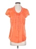 Van Heusen Studio 100% Polyester Orange Short Sleeve Blouse Size XS - photo 1