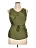 Shein 100% Polyester Green Sleeveless Blouse Size L - photo 1