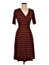 DM Collection Chevron-herringbone Orange Casual Dress Size 6 - photo 1