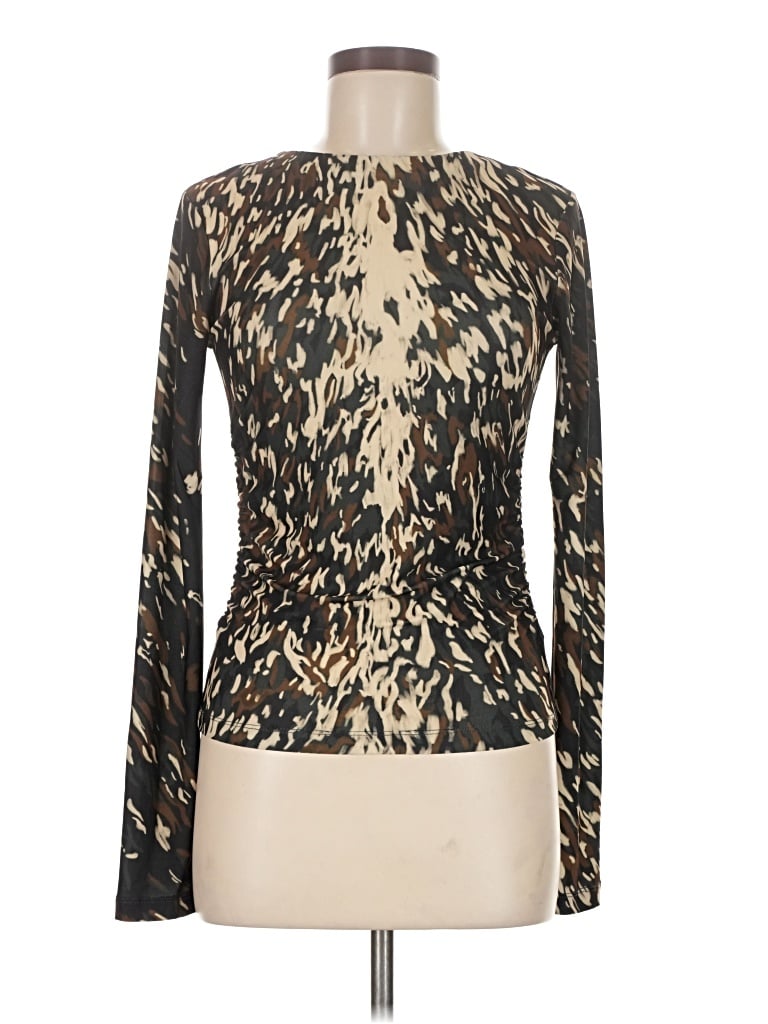 Pre-owned Mariacher. Long Sleeve Blouse In Green