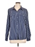 Notations Stripes Blue Long Sleeve Blouse Size L - photo 1