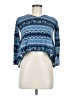 Say What? Blue 3/4 Sleeve Top Size M - photo 1