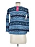 Say What? Blue 3/4 Sleeve Top Size M - photo 2