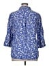 Chico's 100% Linen Blue 3/4 Sleeve Blouse Size XL (3) - photo 2