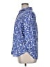 Chico's 100% Linen Blue 3/4 Sleeve Blouse Size XL (3) - photo 5