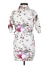 Unbranded Floral White Short Sleeve Blouse Size 8 - photo 2