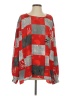 Nicola Red Long Sleeve Blouse Size 24 waist - photo 1