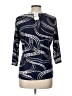 JM Collection Blue 3/4 Sleeve Top Size L (petite) - photo 2