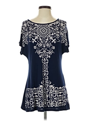 Bleu Short Sleeve Blouse (view 1)