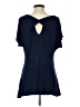 Bleu Blue Short Sleeve Blouse Size S - photo 2