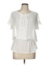 Christopher & Banks 100% Polyester Ivory Short Sleeve Blouse Size L (petite) - photo 1