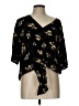 LUQ Black 3/4 Sleeve Blouse Size L - photo 1