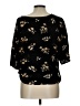 LUQ Black 3/4 Sleeve Blouse Size L - photo 2