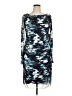 DKNY Print Blue Cocktail Dress Size 16 - photo 1