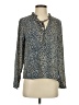 Cooper & Ella 100% Polyester Animal Print Blue Long Sleeve Blouse Size S - photo 1