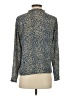 Cooper & Ella 100% Polyester Animal Print Blue Long Sleeve Blouse Size S - photo 2
