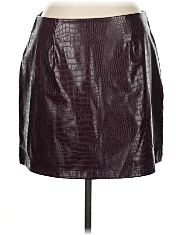 Bold Elements Faux Leather Skirt (view 1)