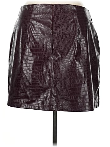 Bold Elements Faux Leather Skirt (view 2)