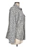 MICHAEL Michael Kors 100% Polyester Animal Print Silver Long Sleeve Blouse Size L - photo 4