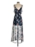 Unbranded 100% Polyester Floral Blue Casual Dress Size XXS (estimated) - photo 2