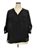Torrid 100% Polyester Black 3/4 Sleeve Blouse Size 2X Plus (2) - photo 1