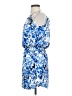 Boston Proper Print Blue Cocktail Dress Size 0 - photo 5