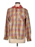 Made With Love Plaid Orange Long Sleeve Button-Down Shirt Size L - photo 1