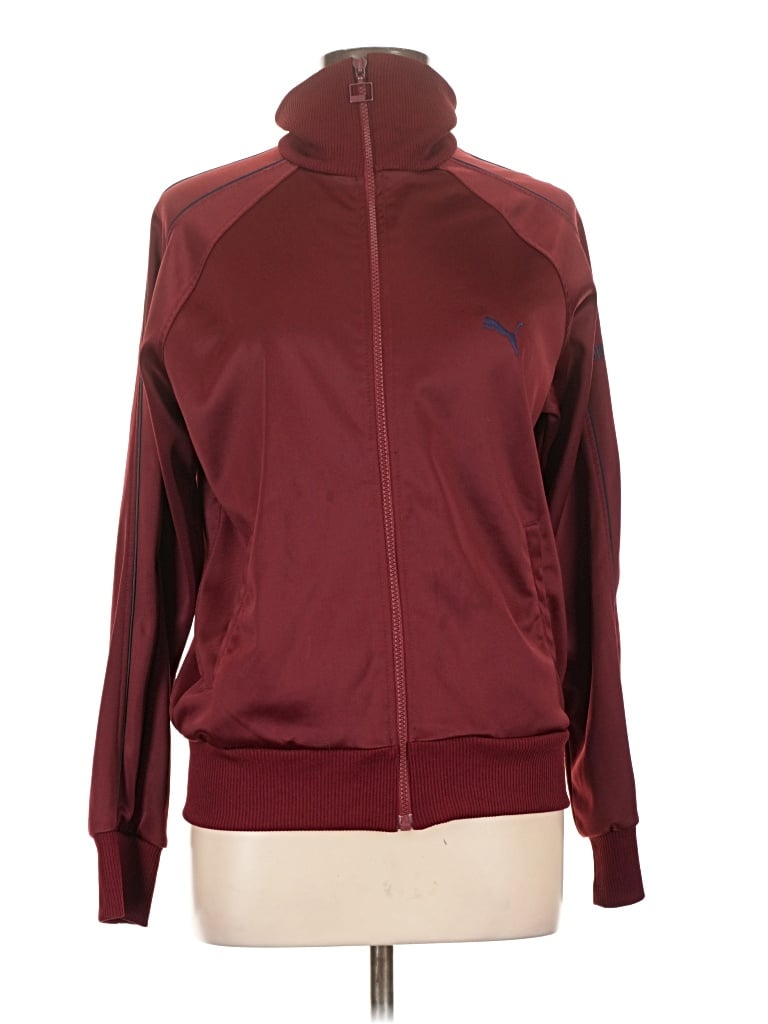 Pre-owned Puma Track Jacket In Burgundy