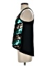 Bongo Teal Black Sleeveless Top Size S - photo 5