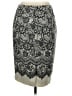 Talbots Paisley Floral Damask White Gray Formal Skirt Size 4 - photo 2