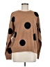 T Tahari Polka Dots Brown Pullover Sweater Size M - photo 1