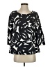 DKNY 100% Cotton Black 3/4 Sleeve Blouse Size 2 - photo 1