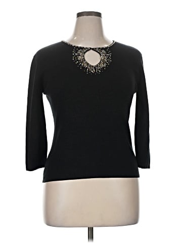 Joseph A. Silk Pullover Sweater (view 1)