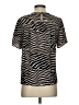 H&M 100% Viscose Animal Print Black Short Sleeve Blouse Size 4 - photo 2