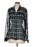 QMack 100% Polyester Plaid Gray Long Sleeve Blouse Size M - photo 1