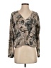 Astr 100% Polyester Gray Long Sleeve Blouse Size S - photo 1