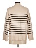 In Loom Stripes Tan Turtleneck Sweater Size M - photo 2
