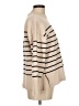 In Loom Stripes Tan Turtleneck Sweater Size M - photo 4
