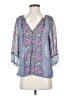 Joie 100% Silk Blue 3/4 Sleeve Silk Top Size XS - photo 1