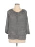 Croft & Barrow 100% Polyester Gray 3/4 Sleeve Blouse Size XL - photo 1