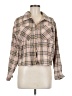 Altar'd State Plaid Tan Long Sleeve Blouse Size M - photo 1
