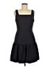 Maison Tara Solid Black Casual Dress Size 8 - photo 1