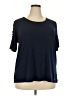 MICHAEL Michael Kors Blue Short Sleeve Top Size 2X - photo 1