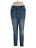 Tahari Solid Blue Jeans Size 14 - photo 1