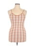 Say What? Checkered-gingham Tan Casual Dress Size XL - photo 1