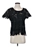 Unbranded Black Short Sleeve Blouse Size S (estimated) - photo 1