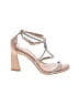 Mix No. 6 Metallic Silver Tan Heels Size 7 1/2 - photo 1