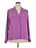 Halogen 100% Polyester Purple Long Sleeve Blouse Size XXL - photo 1