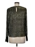 Banana Republic Metallic Silver Long Sleeve Blouse Size M - photo 2